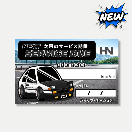 AE86 Hachi-Roku  Service Sticker