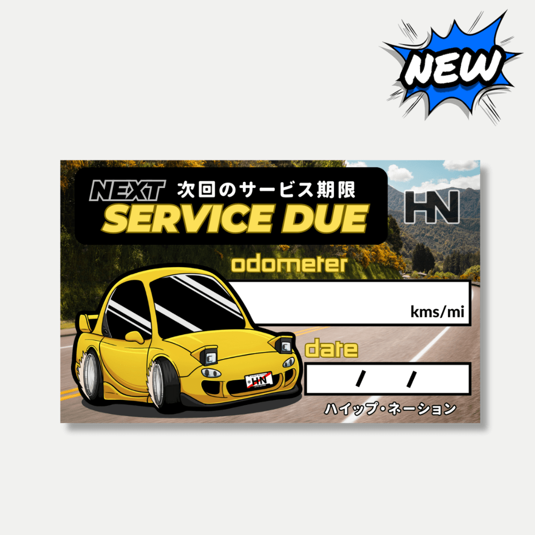 RX7 FD Service Sticker