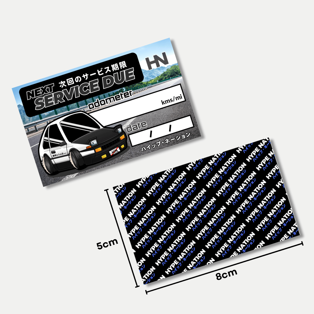 AE86 Hachi-Roku  Service Sticker