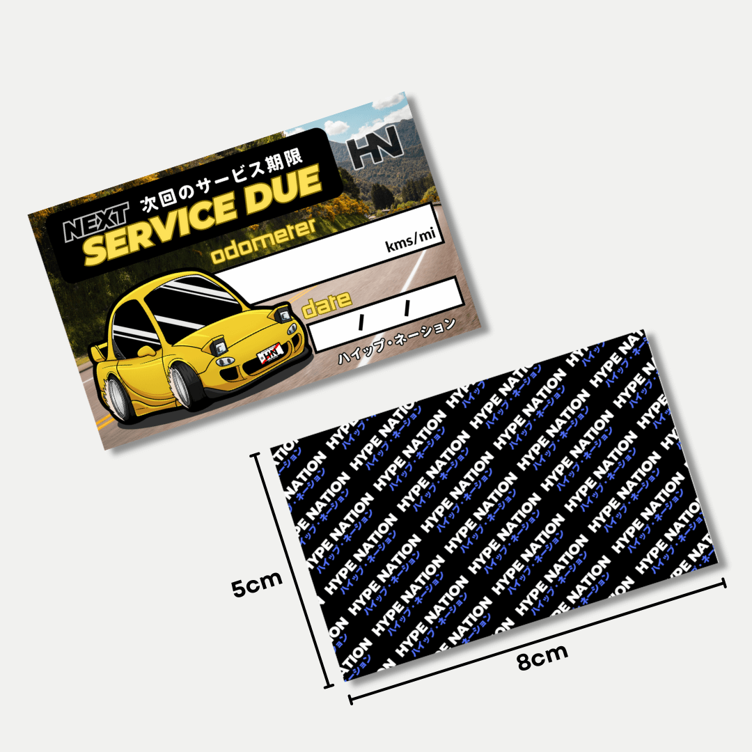 RX7 FD Service Sticker